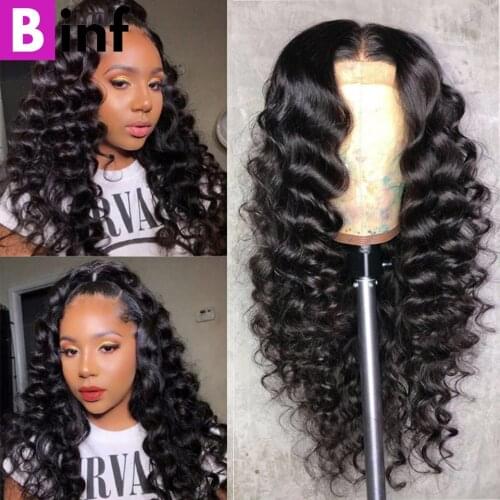 28" 30" Glueless Loose Deep Wave Lace Front Human Hair Wigs Pre-plucked With Baby Hair 13x6 Lace Frontal Wig Brazilian Remy Hair