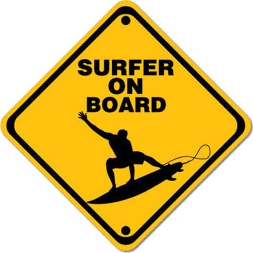 Lovely High Quality Surfer on Board KK Motorcycle Cover Scratches Car Sticker Pvc 13CM X 13CM Car Decal