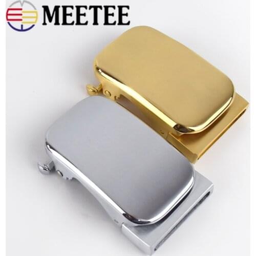 Solid Brass Stainless Steel Belt Buckles Men Brushed Metal Automatic Buckle for 33-34mm Waistband Belts Head DIY Leather Craft