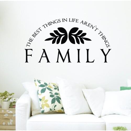 Family Wall Decal Removable Theme Quotes The Best Things In Life Family Wall Stickers Vinyl Home Interior Livingroom DecorSYY836