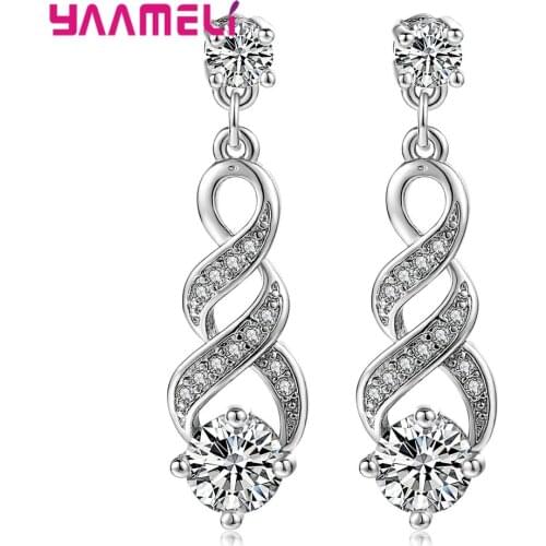 Fashion Earrings For Women 925 Sterling Silver Teardrop-shaped Geometry Earrings Trendy Jewelry Stylish Female Jewelry