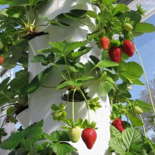 Vertical Hydroponics Grow Kits 36 Holes Round Type Aeroponic System Tower Garden Planting Vegetables Fruits at Home