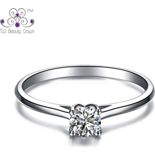 TW Beauty Crown Rings With Crystals