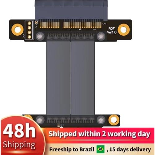 R22SF PCIe 3.0 x4 Male to Female Extension Cable PCI Express Gen3 Motherboard Graphics SSD Extender Conversion Riser Card Cable