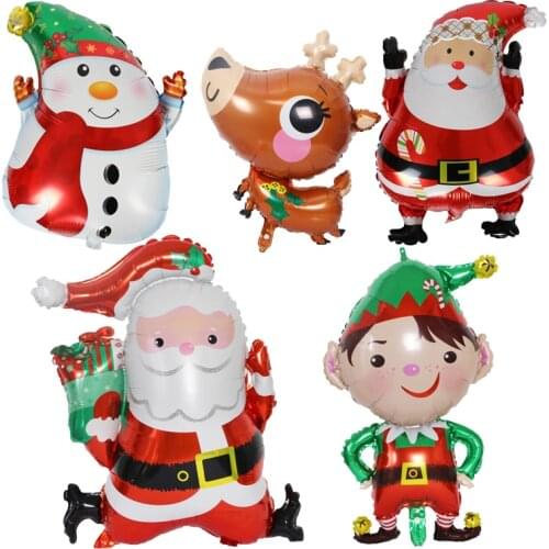 Santa Claus Balloon Elf Snowman Hydrogen Ball Christmas Scene Atmosphere Decoration Aluminum Foil Balloon