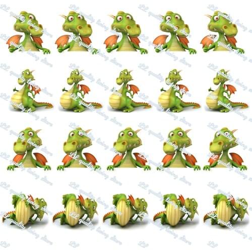 WL 5/8’16mm-3'mm Cute Dinosaur Cartoon Print Grosgrain Ribbon Diy Handmade Animal Collar Party Decoration