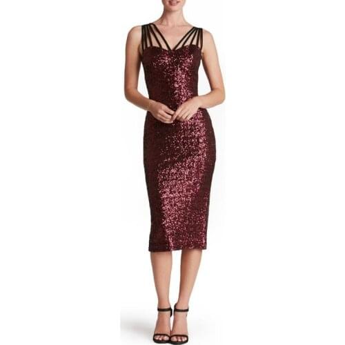 ENLU O Neck Autumn Gold Sequined Backless Sexy Dress Women sleeveless Dress Christmas Party Club Strap Dresses Vestidos