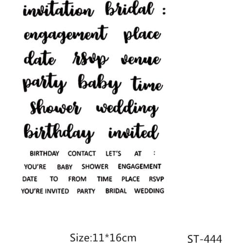 ZhuoAng Engagement invitation Clear Stamp for Scrapbooking Rubber Stamp Seal Paper Craft Clear Stamps Card Making