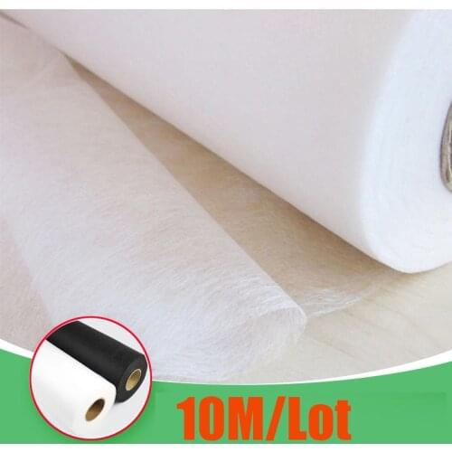 10M/Lot Nonwoven Fusible Interfacing Sewing Fabric DIY Patchwork Interlining Double Faced Adhesive Batting Garment Accessories