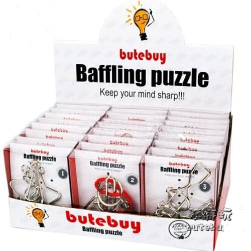 24PCS/Set IQ Metal Wire Puzzle Brain Teaser Game for Adults Children