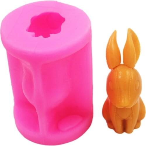 3D Rabbit Silicone Soap mold silicone 3D Animal Molds handmade mould DIY Craft molds S649