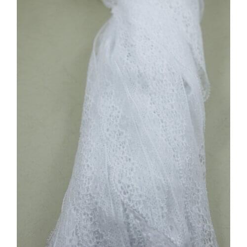 80 Yards 25mm Width White Elastic Stretch Lace Trim Sewing Headband Elastic Lace E18