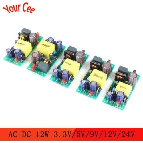 AC-DC Isolated Switch Power Supply Module Converter 3.3V/5V/9V/12V/24V 12W AC-DC Buck Step-down Module Bare Board Module