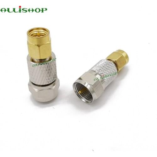 Adapter F TV Plug Male to SMA Male Connector Straight M/M Antenna Auto Radio SMA Plug to F Plug RF Adapter
