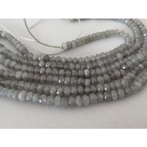 Loose beads gray jasper roundel faceted 4*2mm 14" for DIY jewelry making FPPJ wholesale beads nature gem stone