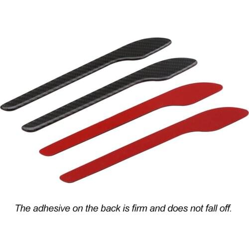 Door Handle Cover 3D Real Carbon Fiber Protector Sticker Fitment for model 3 2016-2018 car styling