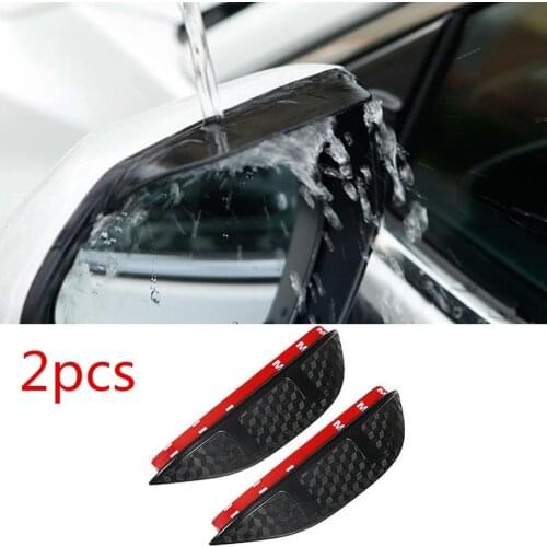 For Nissan Qashqai 20119 2020 Car Rear Rearview Side Glass Mirror Trim Frame Rain Shield Sun Visor Shade Plastic Eyebrow 2pcs
