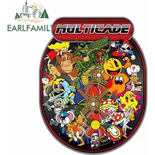 EARLFAMILY 13cm x 10.4cm for Jar Multicade Circus Car Stickers VAN Car Sticker Bumper Trunk Decoration RV Car Accessories Decal