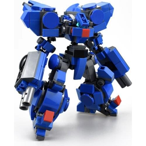 384Pcs Original Design Mech Warrior Building Blocks Toys For Children Armor Robots Anime Figure Model 14cm Action Figure Dolls