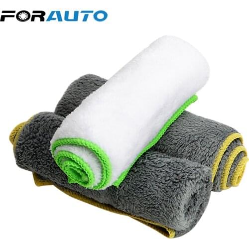 FORAUTO Auto Care Detailing Car Wash Towel Cleaning Tool for Car Wax Polish Car-styling Ultra Soft Microfiber Cloth