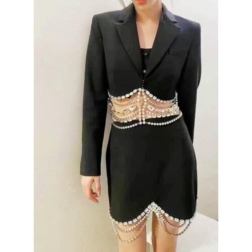 High End Heavy Beading Diamonds Luxury Designer Blazer Shorts Set Elegant Party Formal Blazer Set Short Suit