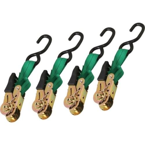 Ratchet Straps Tie Down 2500Lbs Break Strength, Heavy Duty Straps to Safely Move Your Motorcycle and Cargo - Includes