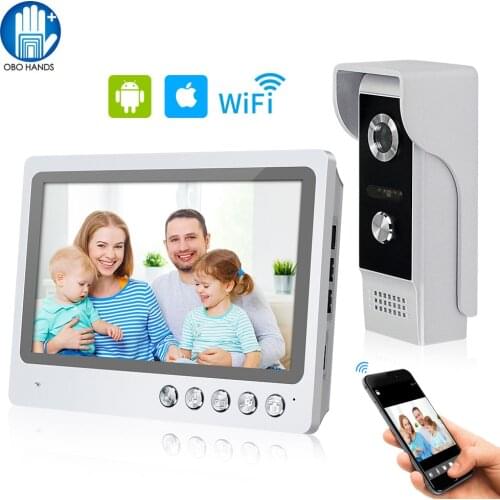 2.4G WIFI IP Video Intercom System 9" Doorbell Phone LCD Monitor Screen APP Remote Unlock IR Night Vision Support Android / IOS