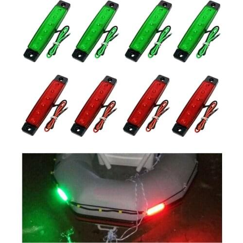 Pack of 8 LED Emergency Navigation Light Starboard Stern Kayak Boat