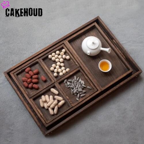 Creative Chinese Tea Room Etiquette Tools Natural Wooden Plate Daily Tea Fruit Sundries Tray Storage Tray Solid Wood Tea Tray