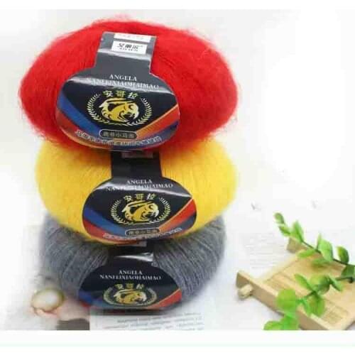 Mohair FLUFFY 25g Knitted Fashion Baby Soft Knitting Lace DIY Crochet Supersoft GLOSSY Yarn LUXURY Thread Wool coloured GLOSSY