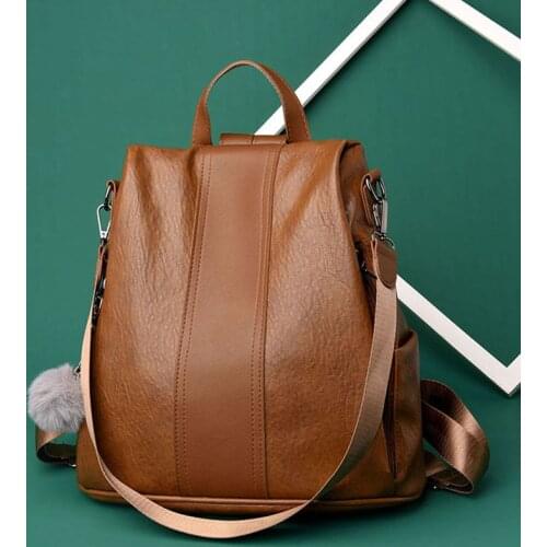 Backpack Women Girls Casual Fashion Shoulder School Bag PU Leather Travel Backpack Book Bag /BY