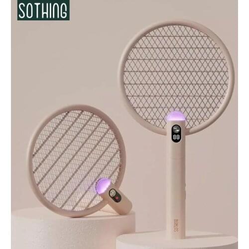 Sothing Folding Digital Display Electric Mosquito Swatter Type-C Charging Portable Mosquito Trap Insect Repellent