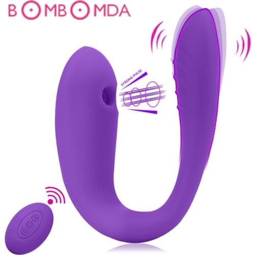 Vagina Sucking Vibrator For Women U Dildo Vibrators Oral Sex Clitoris Stimulation Female Masturbation Erotic Sex Toys For Adults