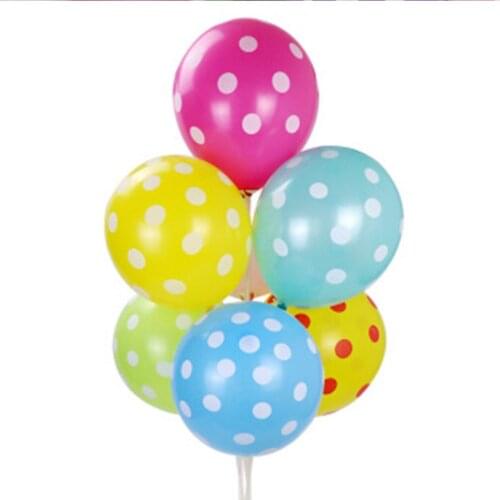 3pcs Wholesale 12 Inch Dot Balloon Candy Color Dot Full Flower Dot Balloon Birthday KTV Decoration Balloon