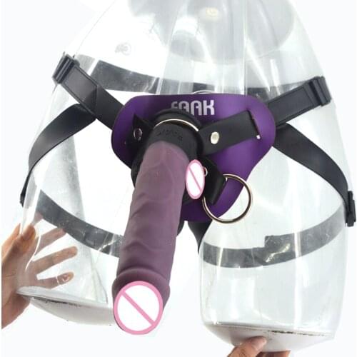 Women Strapon Dildos Lesbian Strap On Penis Silicone Reaslistic Dildo Sex Toys Suction Leather Harness Adult Sex Products