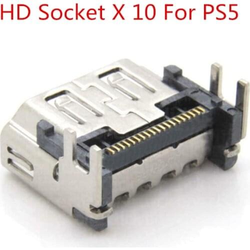 10pcs Replacement HDMI-compatible Port Display Socket Jack Connector for Sony Playstation 5 PS5