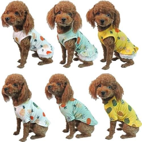 100% Cotton Summer Clothes For Dogs Shirt Small Dog Clothers Ropa Verano Perro Mascotas Ropa Camisetas Para Perros Medianos Ppy