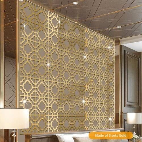 12pcs/Set Multicolor Hollow Flower Mirror Wall Sticker For Living Room Bedroom Decoration Self Adhesive Acrylic Decal Home Decor