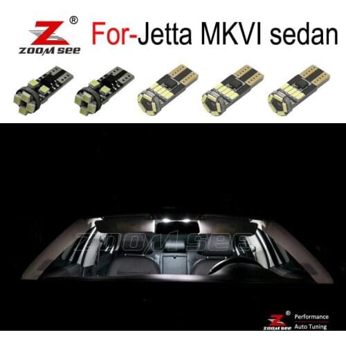 12pcs LED Glove box lamp + LED interior map lights bulb kit for Jetta 6 MK6 MKVI sedan (2011-2018)