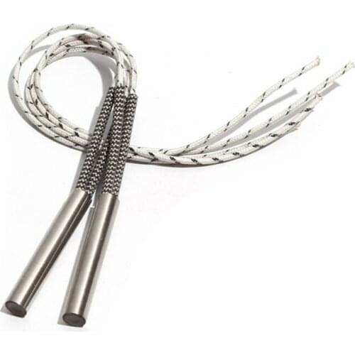 2PCS 13mm 98~115mm 316SUS Tubular Single Head Dual Heater Cylindrical Electric Heating Pipe 110V/220V/380V 520W/550W/580W/600W