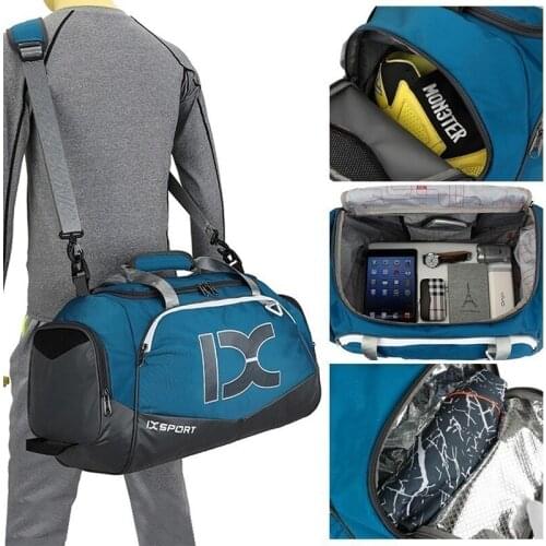 40L Large Capacity Men Gym Bags,Dry Wet Separation Waterproof Sports Bags For Training Fitness Yoga Shoulder Bag Trave Handbag