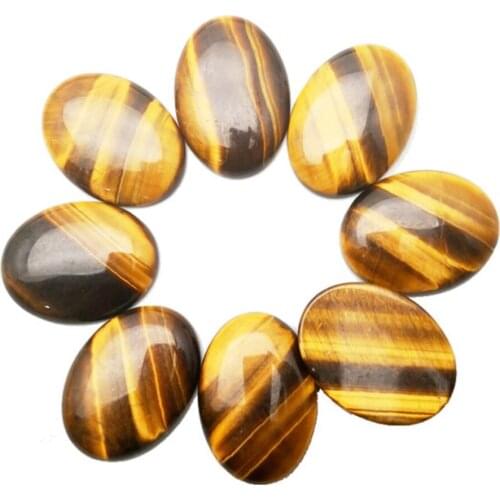 5pcs / bag natural tigers eye 30x40mm 20x30mm 25x18mm 13x18mm 10x14mm ring face handmade DIY necklace bracelet accessories