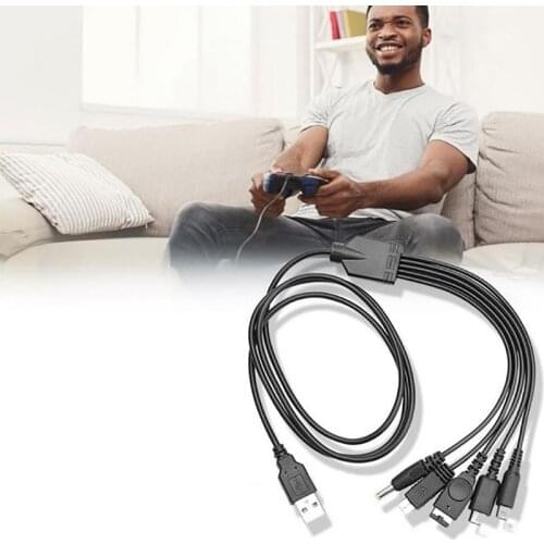5 in1 USB Multi-Function Charger Charging Cable Cord fit for PSP 1000/ 2000 3DS NDS Lite Game console