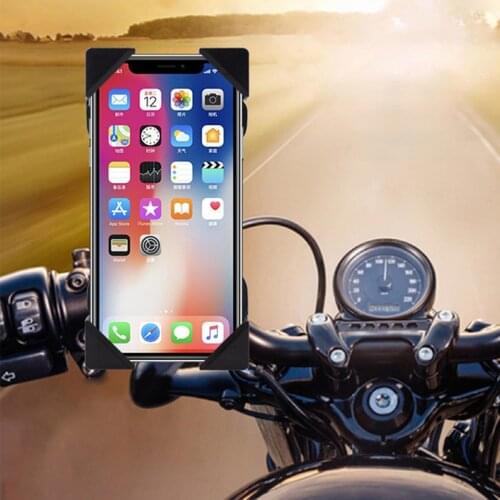 60% HOT SALES!!! Motorcycle Handlebar Mount USB Charging Mobile Phone GPS Holder Bracket Stand