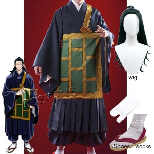 Anime Cosplay Jujutsu Kaisen Cosplay Getou Suguru Costume Geto Suguru Costume Jujutsu Kaisen Cosplay Halloween wig and shoes