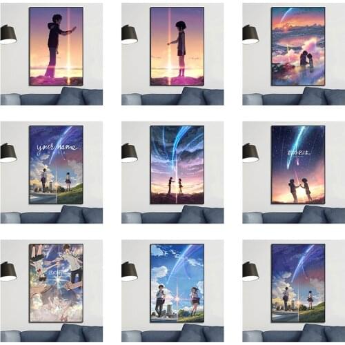 Your Name Character Anime Poster Canvas Painting Print Cuadros Art Wall Decoration Mural Modern Home Living Room Decor No Fram
