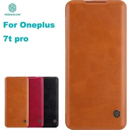 For Oneplus 7t pro Case NILLKIN PU Leather Flip Case For Oneplus 7t pro High Quality Flip Cover Phone Case For Oneplus 7t pro
