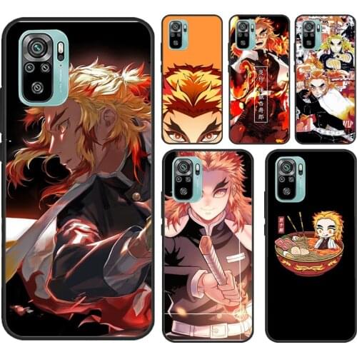 Kyojuro Rengoku Kimetsu no Yaiba For Xiaomi Redmi Note 9S 8T 7 Note 10 8 9 Pro Case For Redmi 9A 9C 8A K40 9T Soft Cover