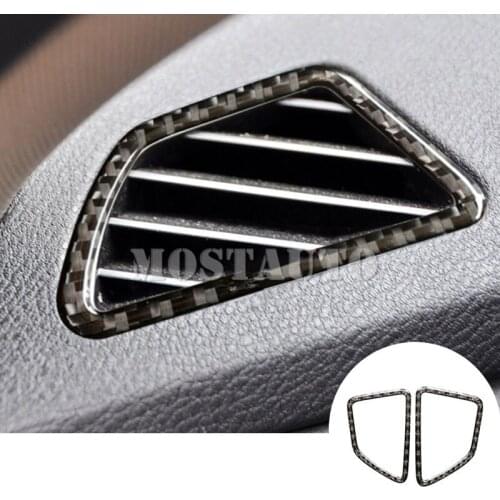 For BMW X5 E70 2008-2013 X6 E71 2009-2014 Carbon Fiber Dashboard Side Air Vent Outlet Trim Cover 2pcs Car Accessories Interior