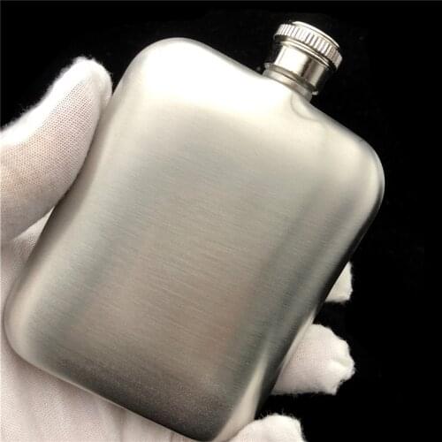 304 Stainless Steel Hip Flask Frosting 6 OZ 170ML Food Grade Flask for Alcohol Vodka Whisky Liquor Outdoor Hiking Wine Bottle